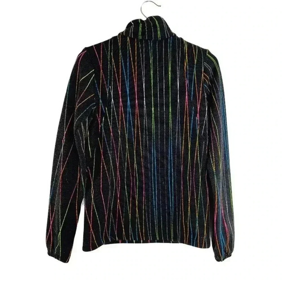 Spyder Black Neon Lines Fleece Quarter Zip Women's Size M - Picture 6 of 7